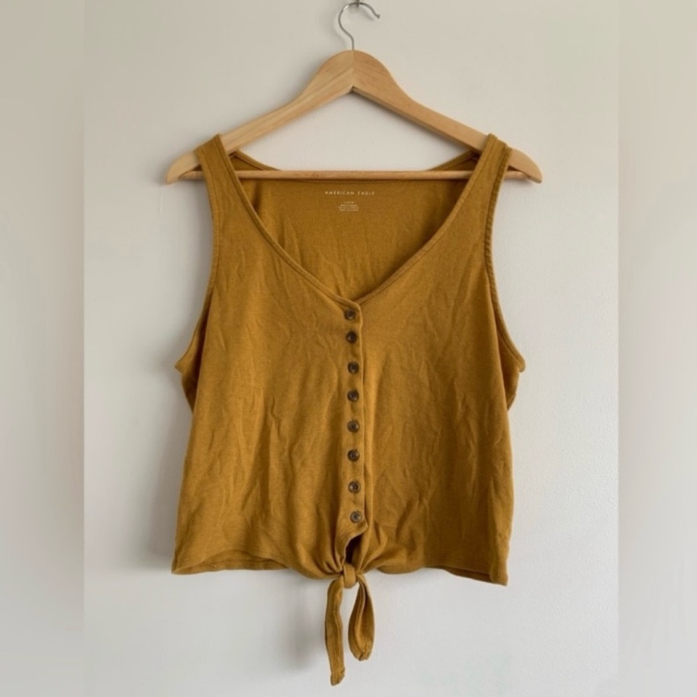 American Eagle Outfitters - Mustard Buttons Tank Top